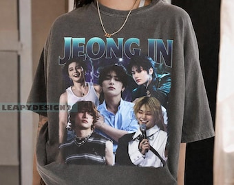 Vintage Jeongin Stray Kids 90s Bootleg Graphic Tee, StrayKids Kpop World Tour T-Shirt
