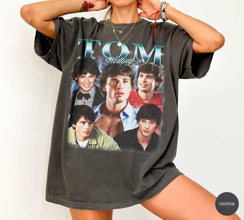 Tom Welling Shirt, Early Superhero Show Vintage Tee, Clark Kent Graphic T-Shirt, Retro Actor Homage Shirt, TV Show Fan Tee, Gift for Fans image 1