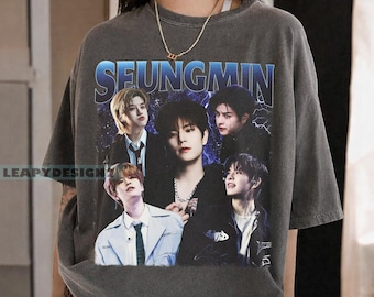 Seungmin Stray Kids Bootleg 90s Graphic Tee, StrayKids Kpop Fan Apparel, World Tour Shirt