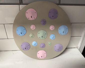 Painted Sand Dollar Canvas board art.