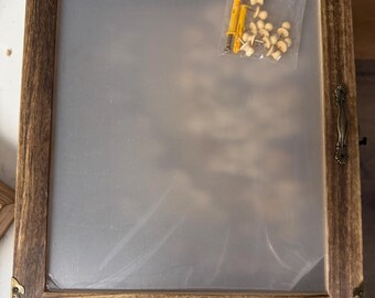 Deep shadow box made with Fighting Conch shells. Could be hung up on wall or displayed. Makes a great gift and could be used in any room!