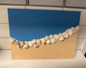 Seashell Canvas board art.