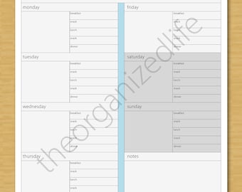 Weekly Planner - Printable PDF