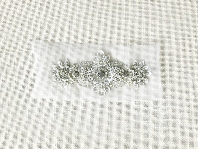 Diy Wedding Belt Bridal Trim Sash Beaded Applique Si001