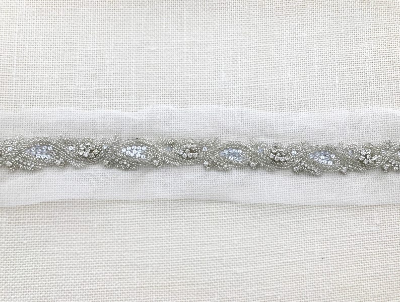 Diy Wedding Belt Bridal Trim Sash Beaded Image 0