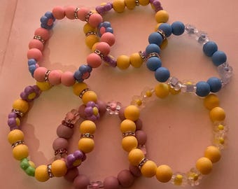Silicone/flower Bracelets (variety)