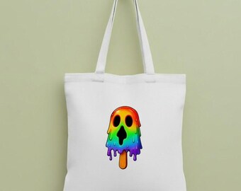 Rainbow ice-scream canvas bag
