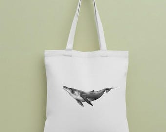 Whale Canvas Tote Bag