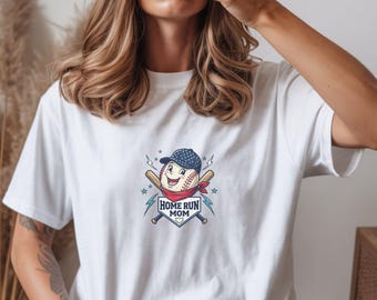 Chemise de base-ball tendance pour femme, T-shirt Baseball Moms Club Comfort Colors®, T-shirt Baseball Moms Club Comfort Colors®