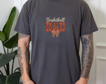 Chemise papa basket-ball, cadeau papa basket-ball, t-shirt papa cerceaux, cadeau fête des pères, t-shirt papa, chemise couleurs confort, t-shirt papa le jour du match