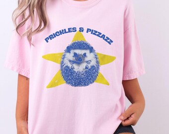 T-shirt piquants et piquants, joli t-shirt graphique étoile hérisson, chemise impertinente citation animale