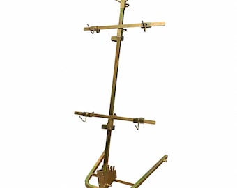 Heavy Duty Argentine Asado Cross Grill Stake Adjustable Campfire Cooking Stand Galvanized BBQ Cross with Removable Base