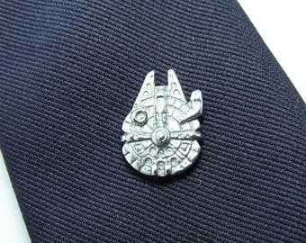 Star Wars Millennium Falcon Tie Tack or Lapel pin Mens Accessories Handmade