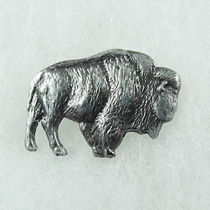 Buffalo Tie Tack or Lapel Pin, Men's Women's Gift Handmade Free Shipping image 1