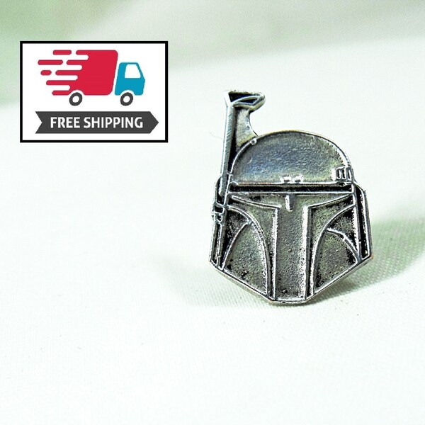 Star Wars Boba Fett Tie Tack or Lapel pin Mens Accessories Handmade.  FREE SHIPPING