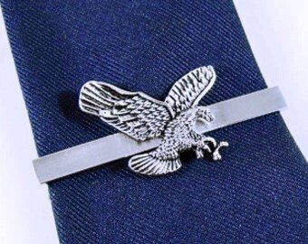 Tie Bar Tie Clip, Silver Eagle, Men's Accessories  Handmade