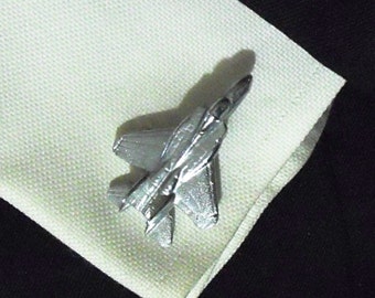 Silver Cuff Links, Mens F15  Eagle Cufflinks  Mens Accessories  Handmade