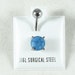 Belly Ring Turquoise Stone, Womens Gift Handmade