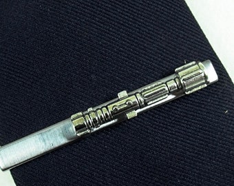 Silver Light Saber, Tie Clip, Gift Box, Men's Accessories Handmade