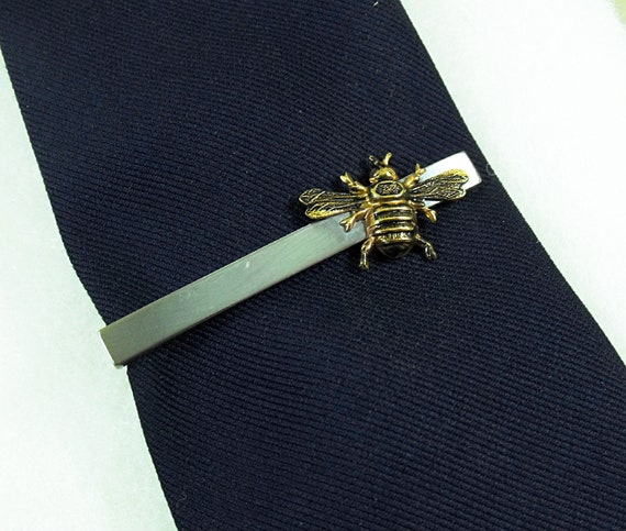 Handmade Bee Tie Clip 