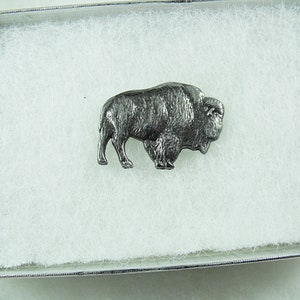 Buffalo Tie Tack or Lapel Pin, Men's Women's Gift Handmade Free Shipping image 3