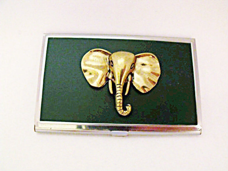 Credit Card Holder Business Card Holder, Brass Elephant Handmade image 1