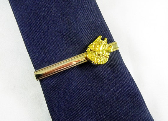 Tie Bar Clip, Star Wars Gold Millennium Falcon Mens Accessories Handmade 