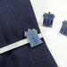 Doctor Who Police Box Time Machine Tie Bar and Cufflink Set, Mens Accessories Handmade
