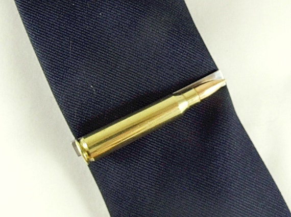 Mens Bullet Tie Bar Tie Clip Authentic 5.56mm .223 Caliber 