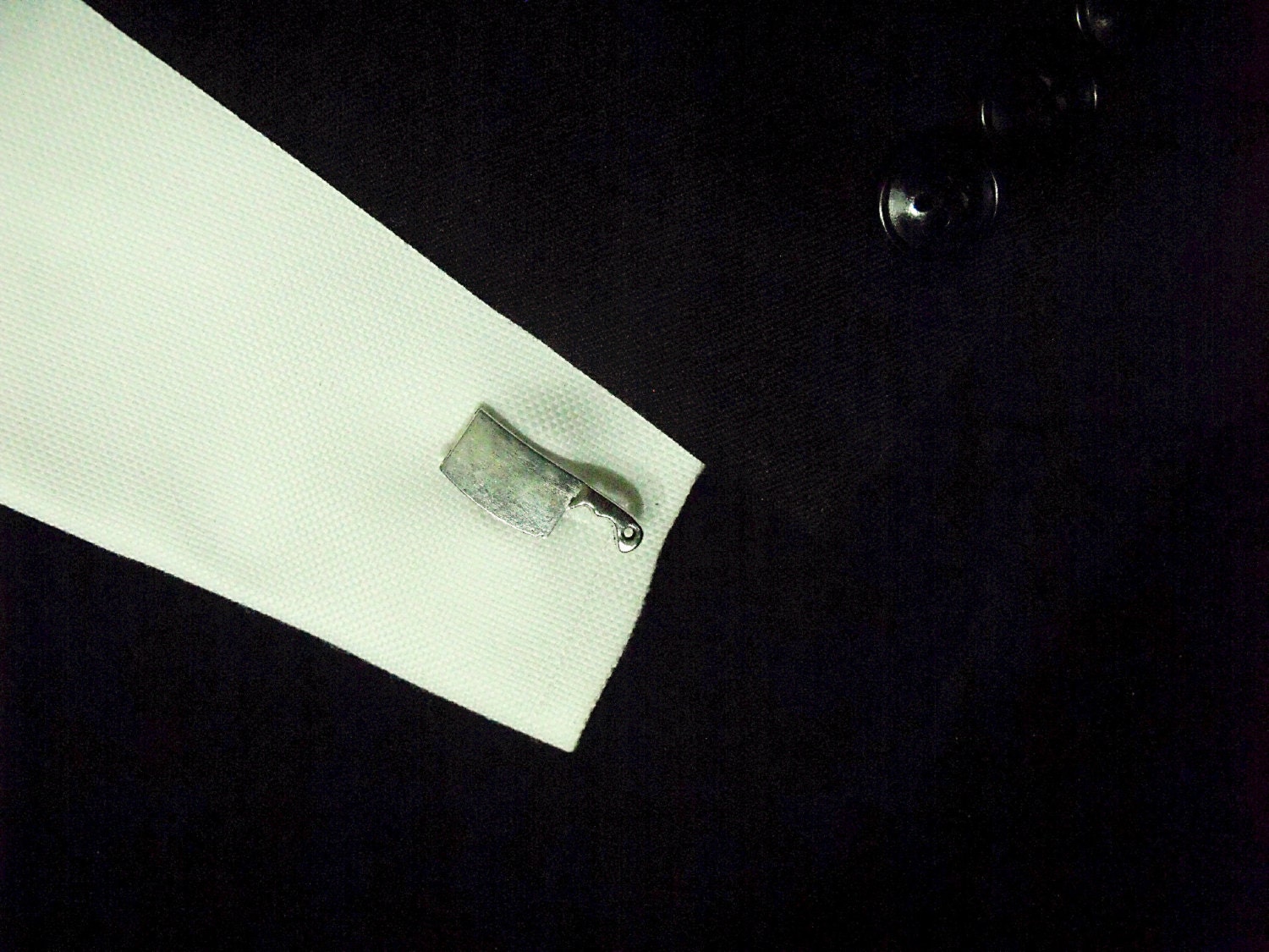Mens Silver Cufflinks Meat Cleaver Horror Movie or Butcher Etsy