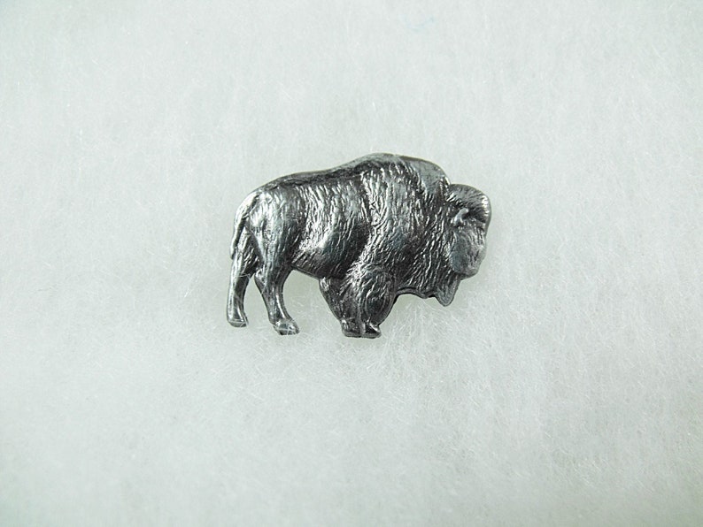 Buffalo Tie Tack or Lapel Pin, Men's Women's Gift Handmade Free Shipping image 1