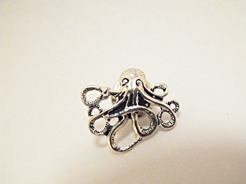 Tie Bar Tie Clip Wedding Jewelry Mens Steampunk Silver Octopus Mens Accessories Groomsmen Gift