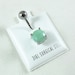 Belly Ring, Semi Precious Jade Stone in a Surgical Steel Prong Setting  Womens Gift 
