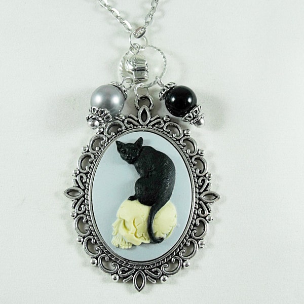 Cat Cameo Necklace Etsy