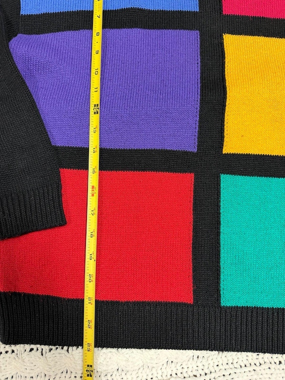 VTG 90s Sweaters by Jolie Colorblock Knit Crewneck Sw… - Gem