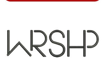 WRSHP 3D Puff Embroidery Design for Caps - Minimalist Streetwear Logo - Digital Download - DST Pes