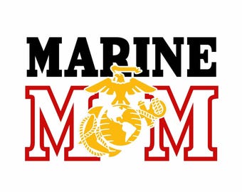 Marine Mom SVG PNG Digital Design - Instant download