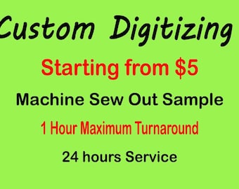 Custom Logo Embroidery Digitizing Service - Starting from USD 5
