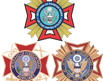 VFW Emblem Bundle Digital Art | Printable Military Badge Design | Patriotic Printable PDF PNG Svg
