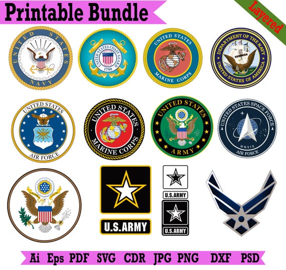 US.ARMY.AIRFOURS 米軍徽章コレクション US Military Logos – Army, Navy, Air Force Vector Files (digital