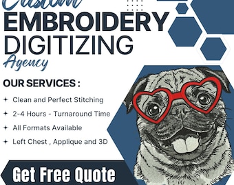 Custom Embroidery Digitizing Service: Logo and Design Image DIGITIZING