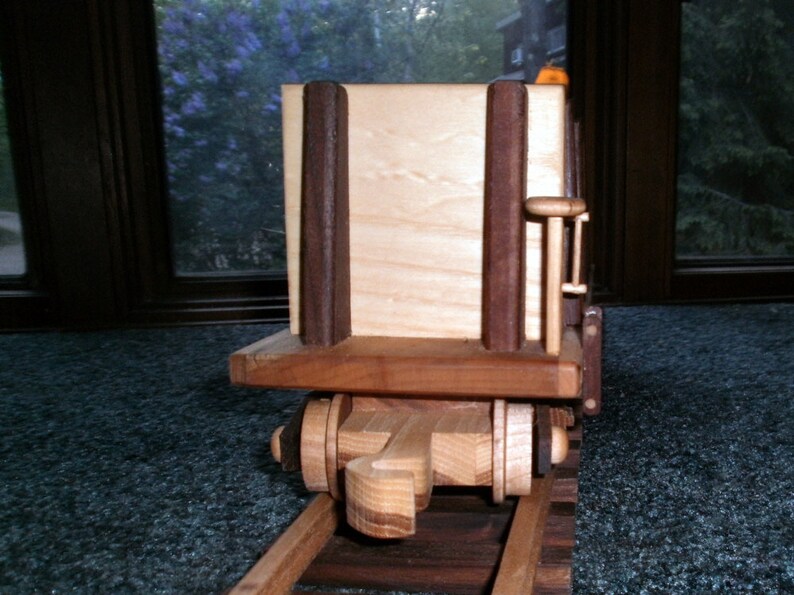 Log carrier train car wooden collectible handcrafted Etsy