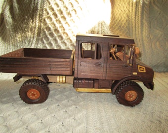 Unimog Military Vehicle handcrafted from hardwood