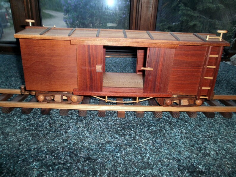 Train Box Car Wooden Collectible Handcrafted Etsy