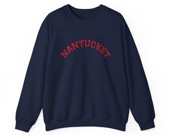 Nantucket Crewneck Sweatshirt, Unisex Cotton-Blend Pullover