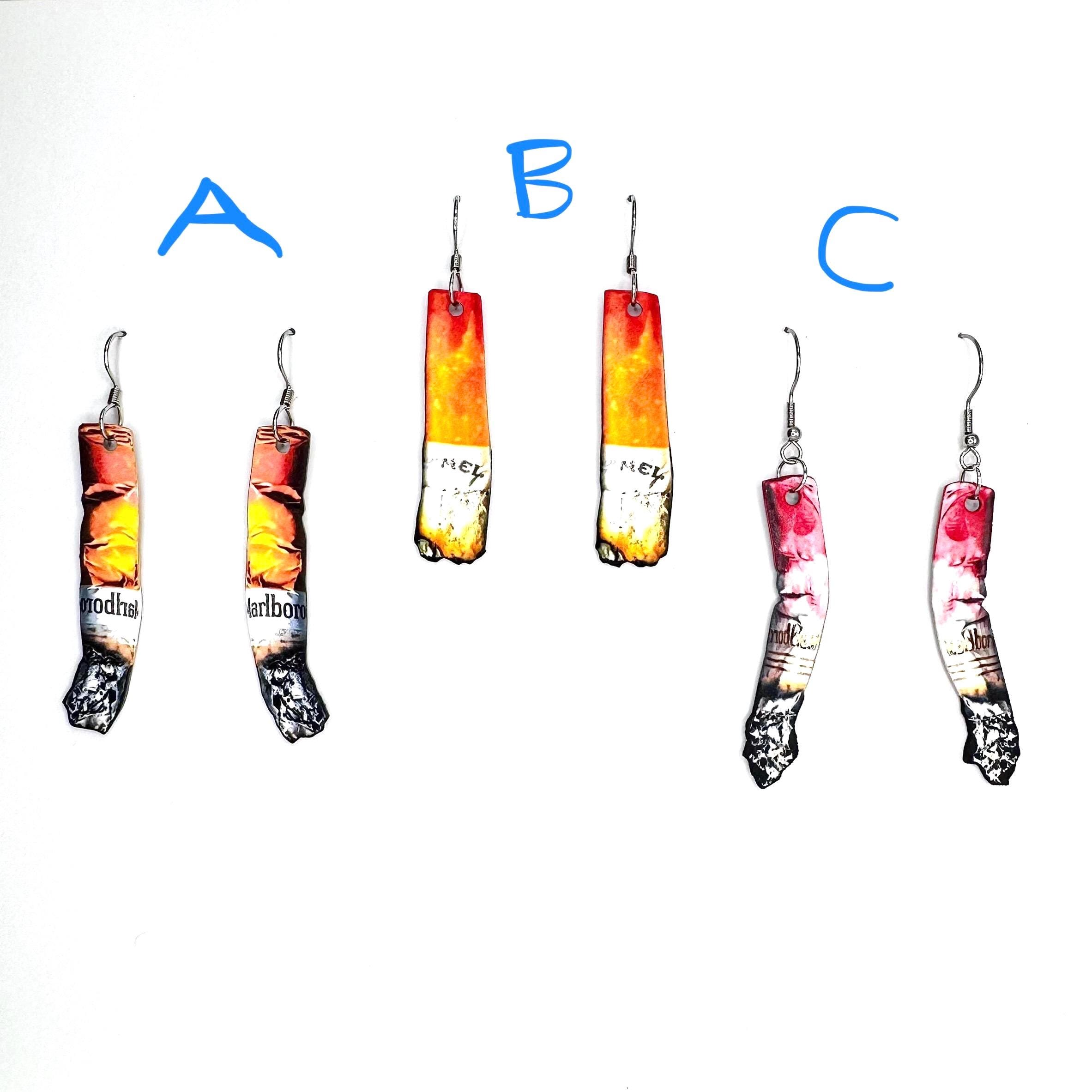 cigarette butt earrings Cigarettes Butts Earrings cigarette butt earrings Cigarettes Butts Earrings
