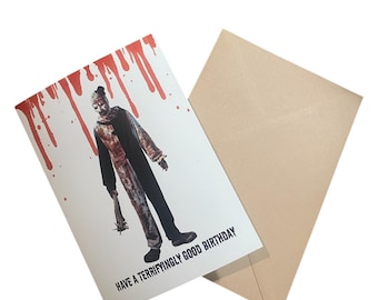 Kartka urodzinowa z motywem klauna Terrifier Art