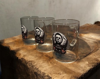 4 inch michael myers/jason voorhees glass cup for cold/warm drinks