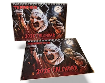 terrifier art the clown 2026 horror calendar planner