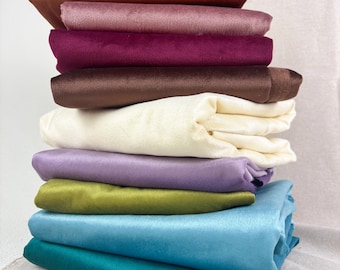 Luxury Velvet Fabric by the Yard | 16 Rich Colors | Soft Plush Upholstery & Sewing Fabric | Curtain, Dress, Cushion Craft Material